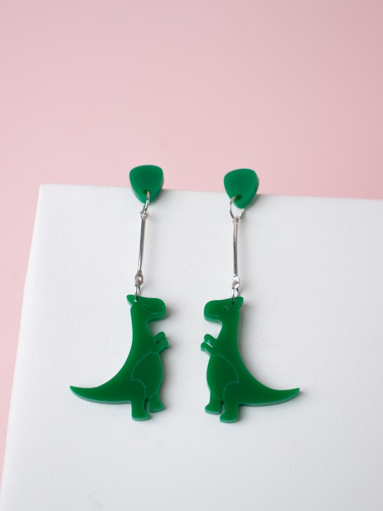 Серьги детские Дино