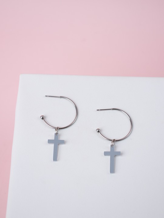 Серьги Minimalism Крестики-1