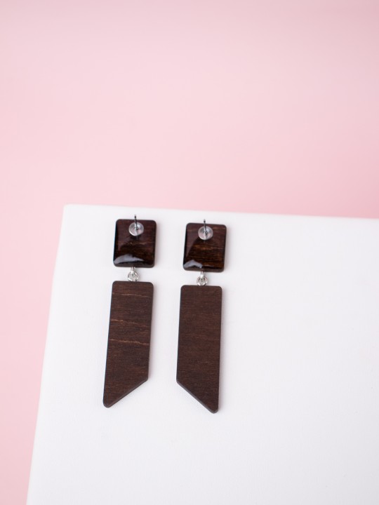 Серьги Wood Tokyo-2