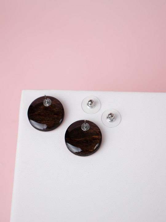 Серьги Wood circle 23-1
