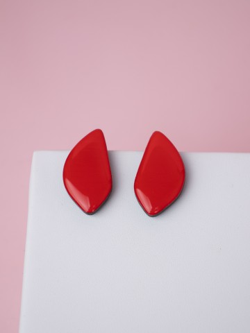 Серьги Wood Лепестки миндаля