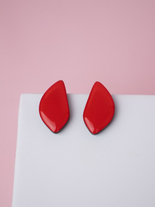 Серьги Wood Лепестки миндаля