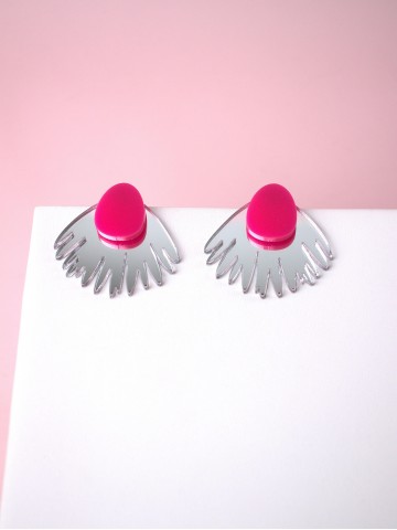 Серьги Minimalism Эхинацея-2 (трансформер)