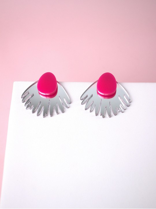 Серьги Minimalism Эхинацея-2 (трансформер)