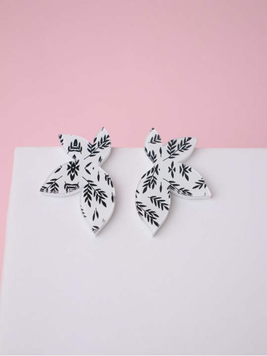 Серьги Print Лотос