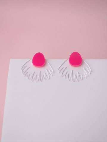 Серьги Minimalism Эхинацея-2 (трансформер)