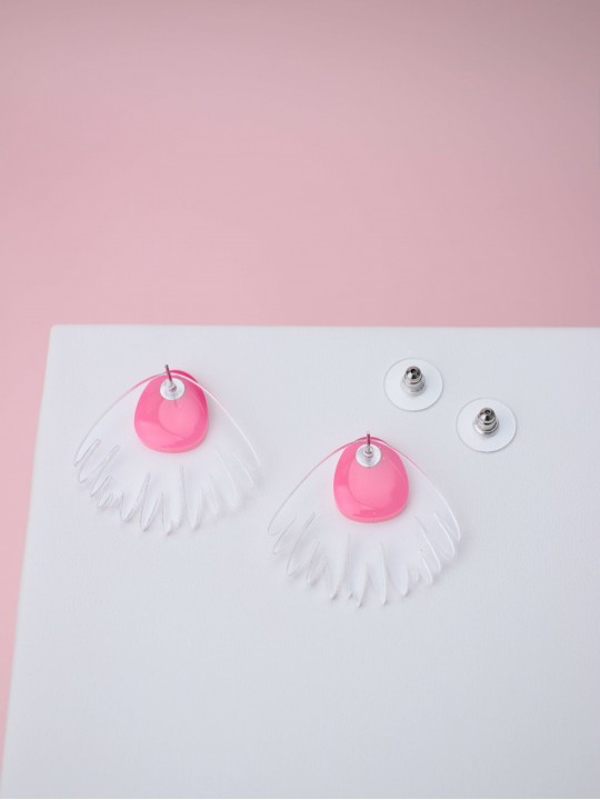 Серьги Minimalism Эхинацея-2 (трансформер)-3