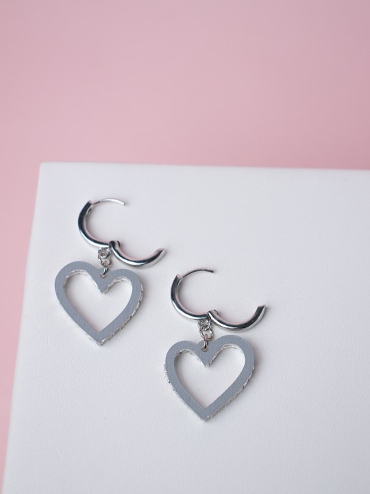 Серьги Crystal Сердца-1