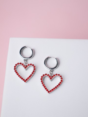 Серьги Crystal Сердца