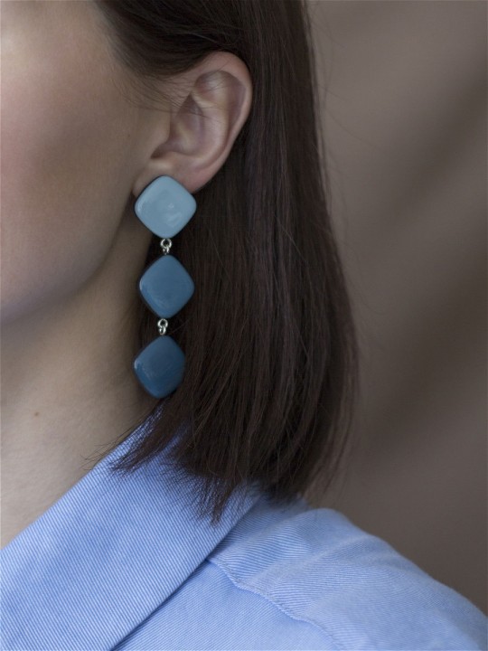 Серьги Wood lozenges 3 fly-1