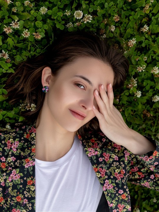 Серьги Print circle 15-1