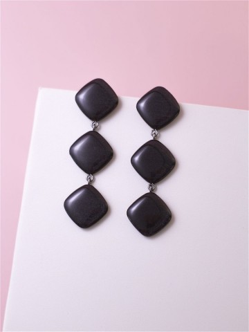 Серьги Wood lozenges 3 fly