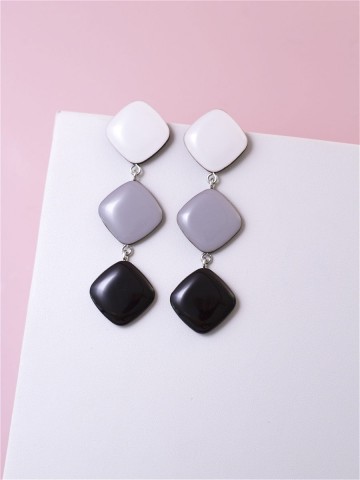 Серьги Wood lozenges 3 fly