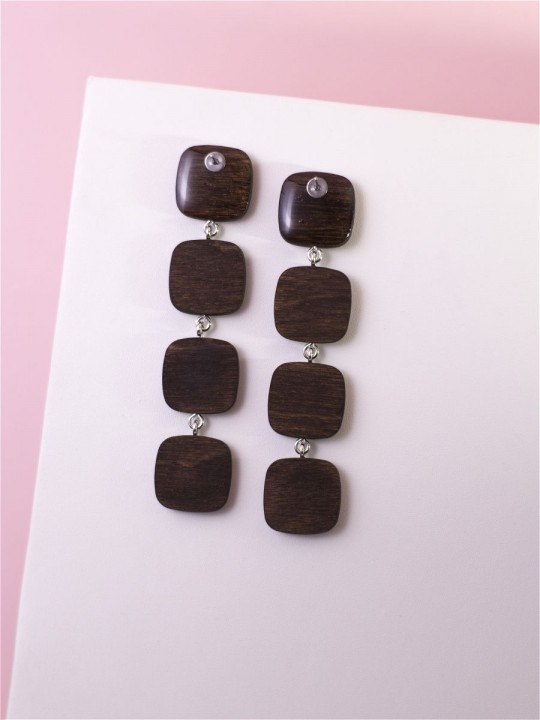 Серьги Wood squares 4 fly-1