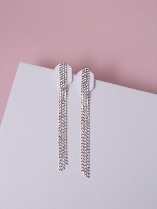 Серьги Crystal Шестигранники mini