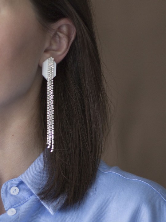 Серьги Crystal Шестигранники mini-2