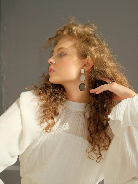 Серьги Wood growing circles-2