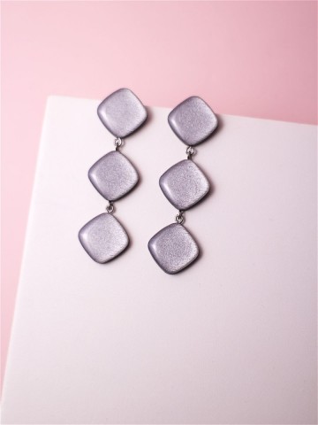 Серьги Wood lozenges 3 fly