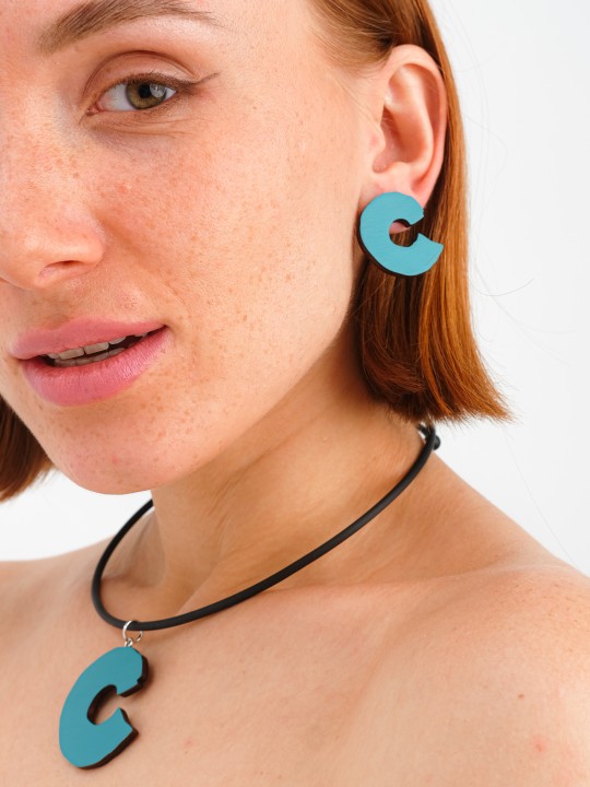 Серьги Wood NY mini-1