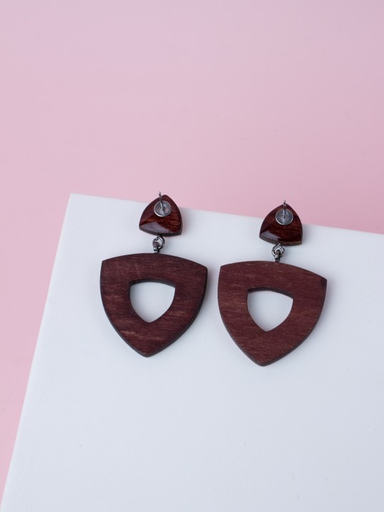 Серьги Wood drizzle-1